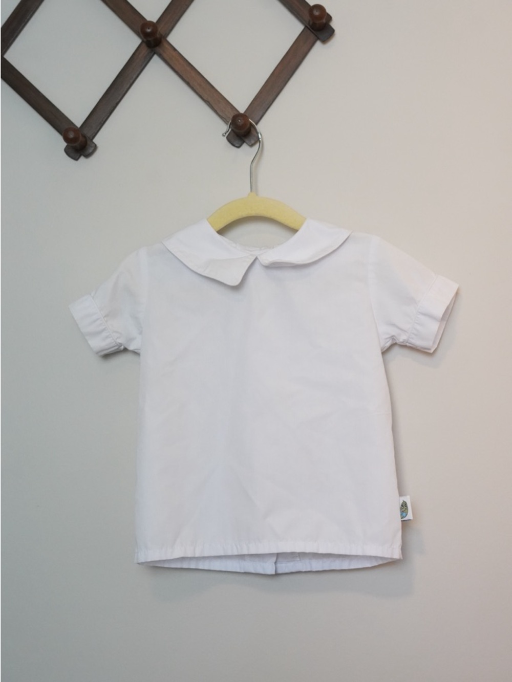 Classic White Peter Pan Collar Kids Shirt Size 24M